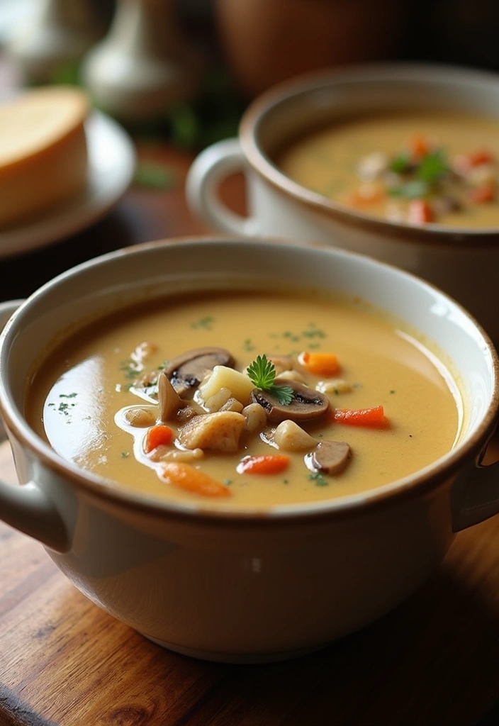 27 Chicken Soup Recipes That Heal and Comfort - 22. Chicken and Mushroom Soup