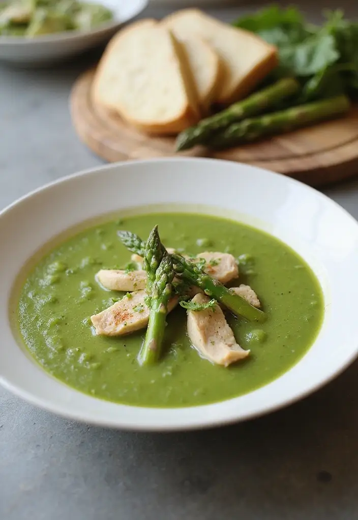 27 Chicken Soup Recipes That Heal and Comfort - 23. Chicken and Asparagus Soup
