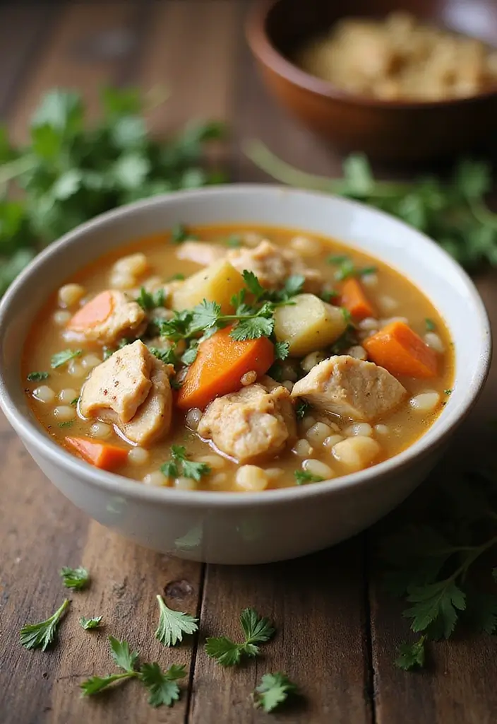 27 Chicken Soup Recipes That Heal and Comfort - 25. Chicken and Barley Soup