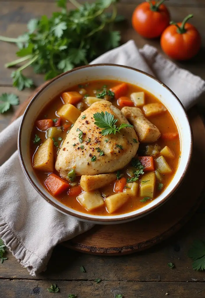 27 Chicken Soup Recipes That Heal and Comfort - 4. Rustic Chicken and Vegetable Soup