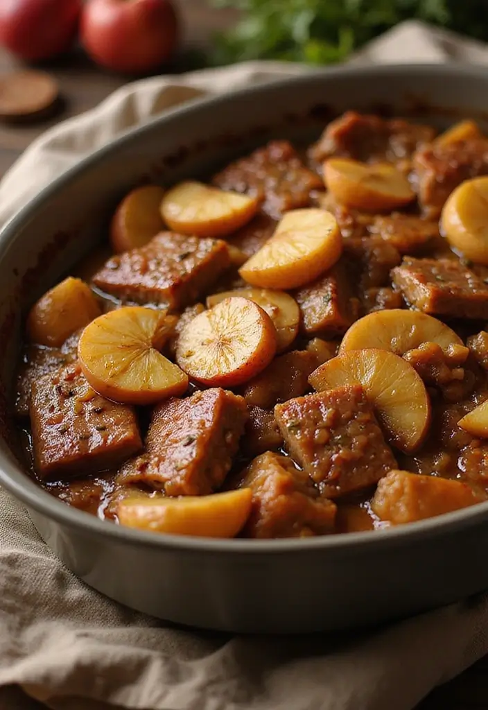 27 Crispy Pork Belly Recipes You’ll Crave Again - 22. Pork Belly Casserole with Apples