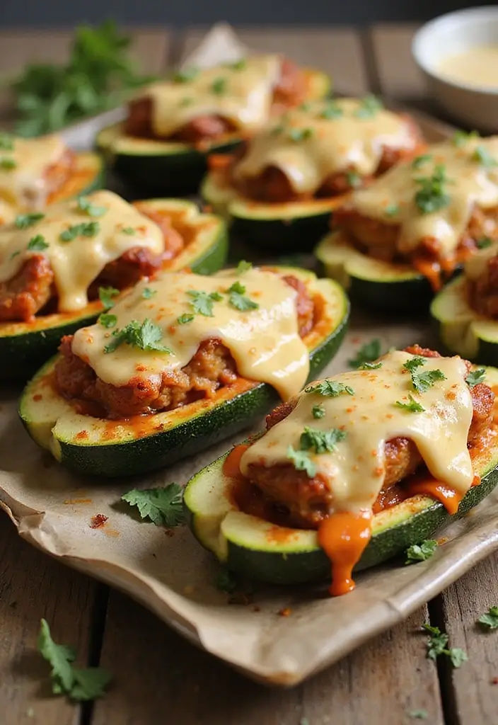27 Crispy Pork Belly Recipes You’ll Crave Again - 23. Pork Belly Zucchini Boats