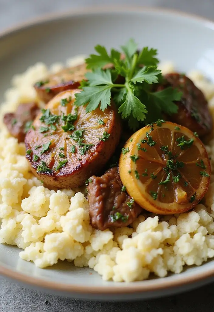 27 Garlic Butter Steak Recipes Everyone Will Love - 13. Garlic Butter Steak with Cauliflower Rice