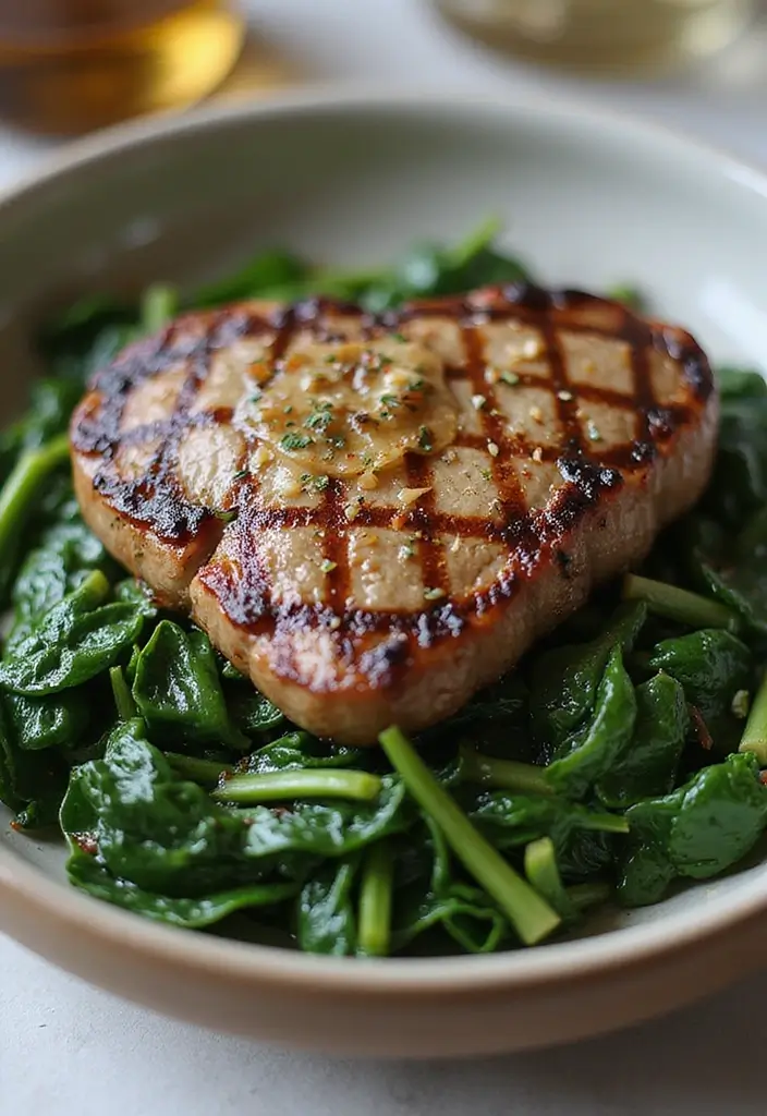 27 Garlic Butter Steak Recipes Everyone Will Love - 18. Garlic Butter Steak with Spinach