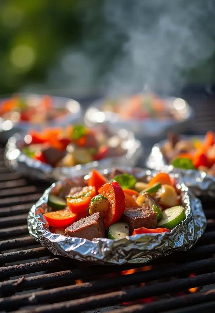 27 Grilled Beef Recipes for Summer BBQ Lovers - 11. Grilled Beef and Vegetable Foil Packets