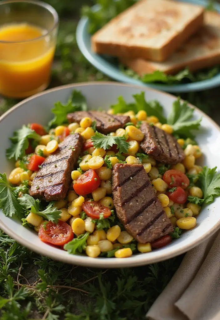 27 Grilled Beef Recipes for Summer BBQ Lovers - 25. Grilled Beef & Corn Salad