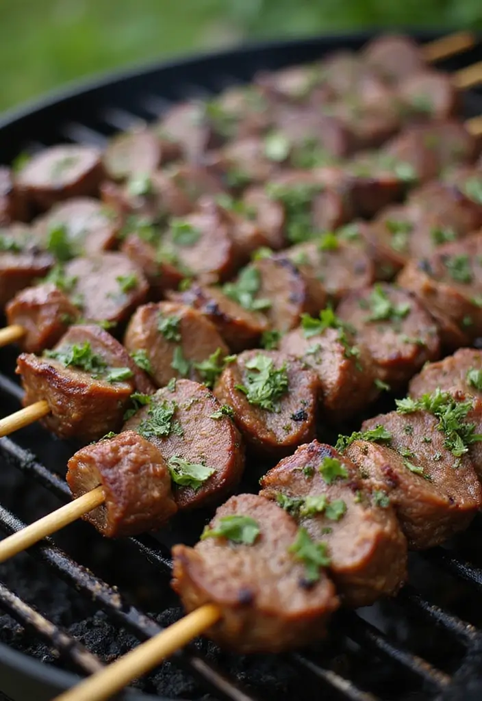 27 Grilled Beef Recipes for Summer BBQ Lovers - 8. Herb-Crusted Grilled Beef Skewers