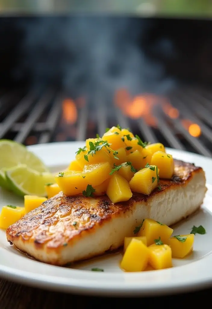 27 Grilled Meat Recipes for BBQ Lovers - 14. Grilled Mahi-Mahi with Mango Salsa