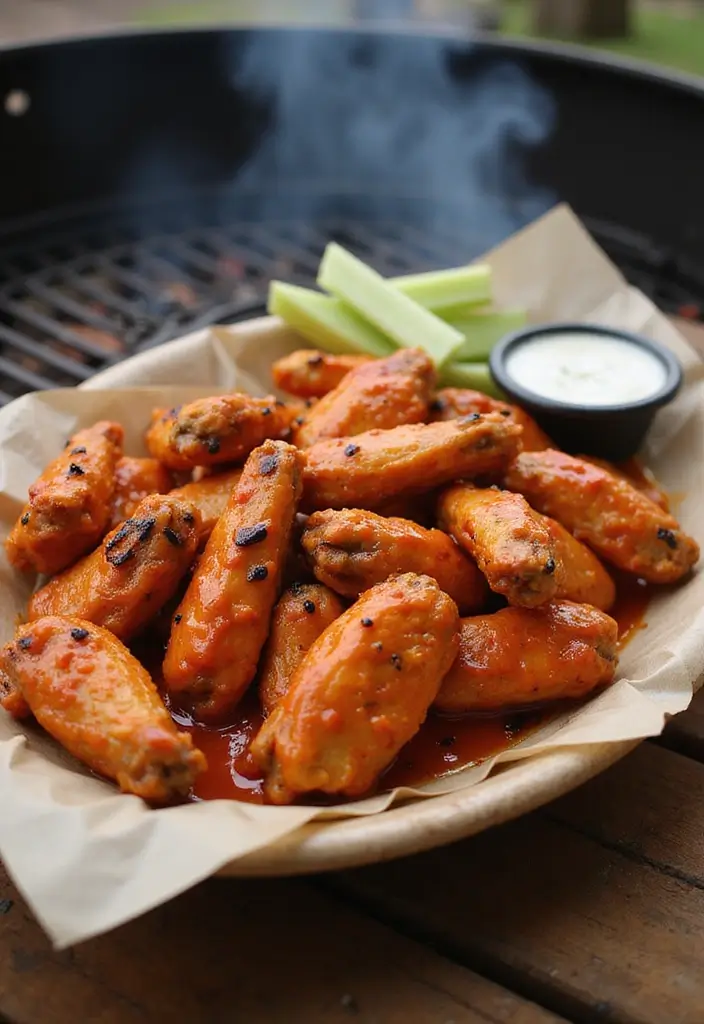 27 Grilled Meat Recipes for BBQ Lovers - 16. Grilled Buffalo Chicken Wings