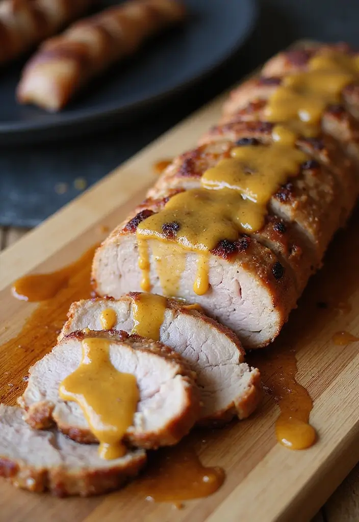 27 Grilled Meat Recipes for BBQ Lovers - 18. Grilled Pork Tenderloin with Mustard Glaze