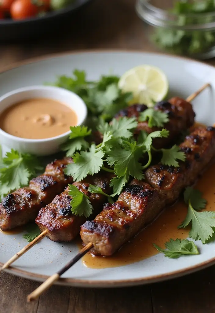 27 Grilled Meat Recipes for BBQ Lovers - 19. Thai Grilled Beef Satay