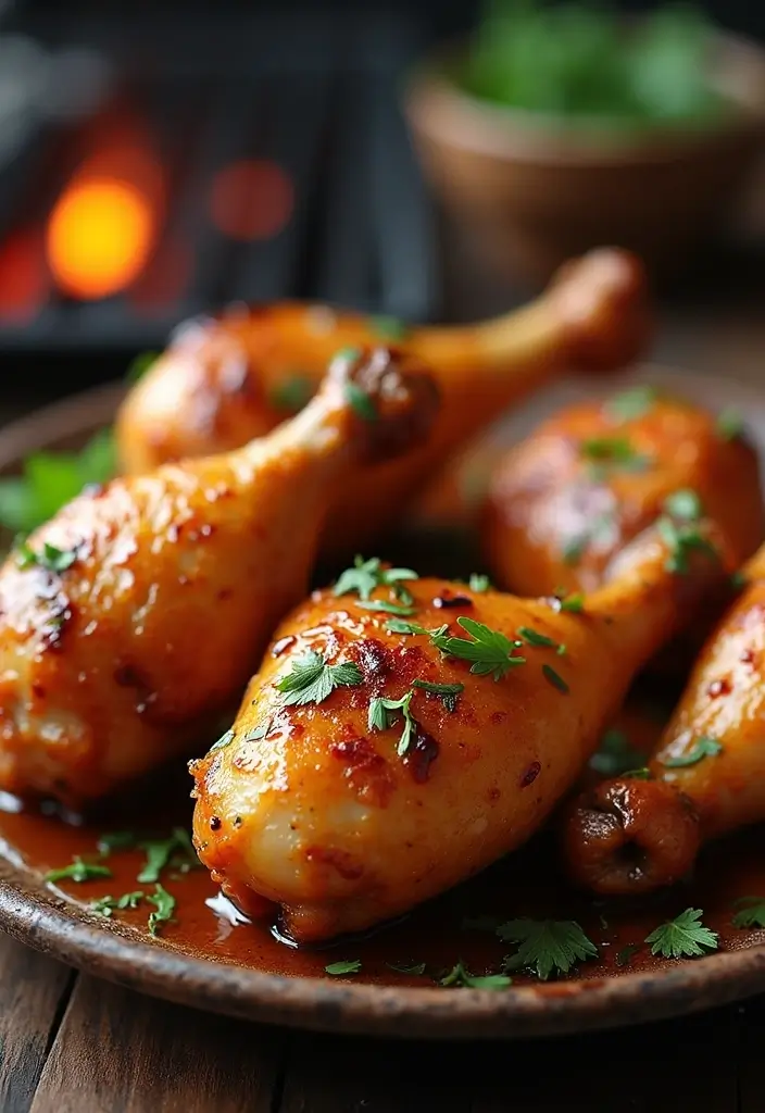 27 Grilled Meat Recipes for BBQ Lovers - 23. Grilled Honey Garlic Chicken Drumsticks