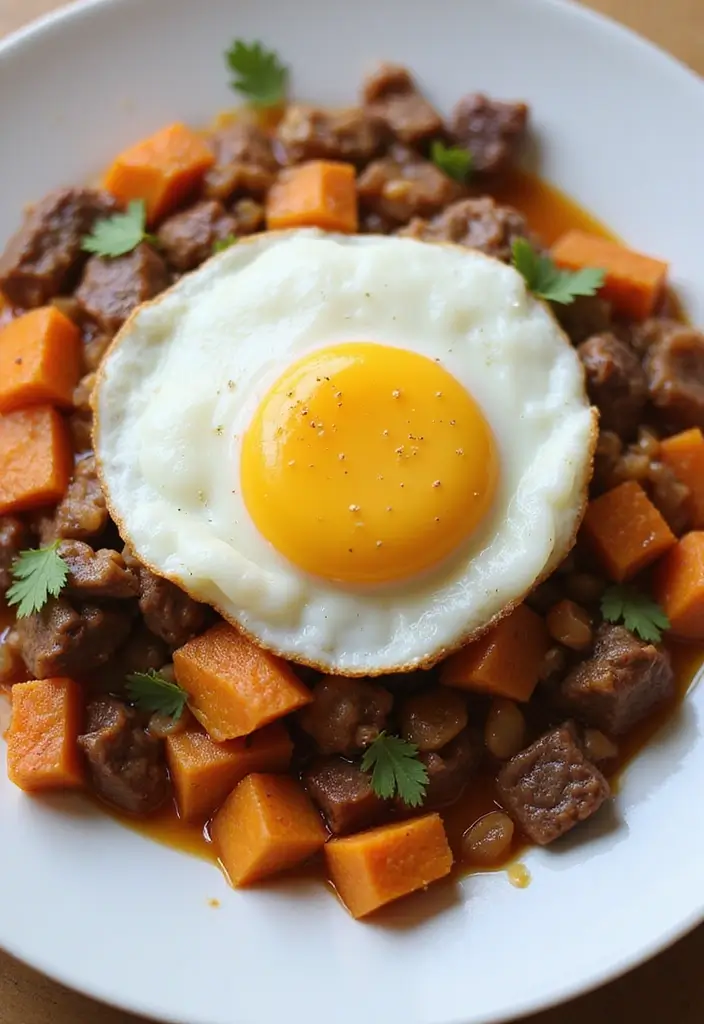 27 Ground Beef Recipes That Are Easy and Delicious - 12. Beef and Sweet Potato Hash