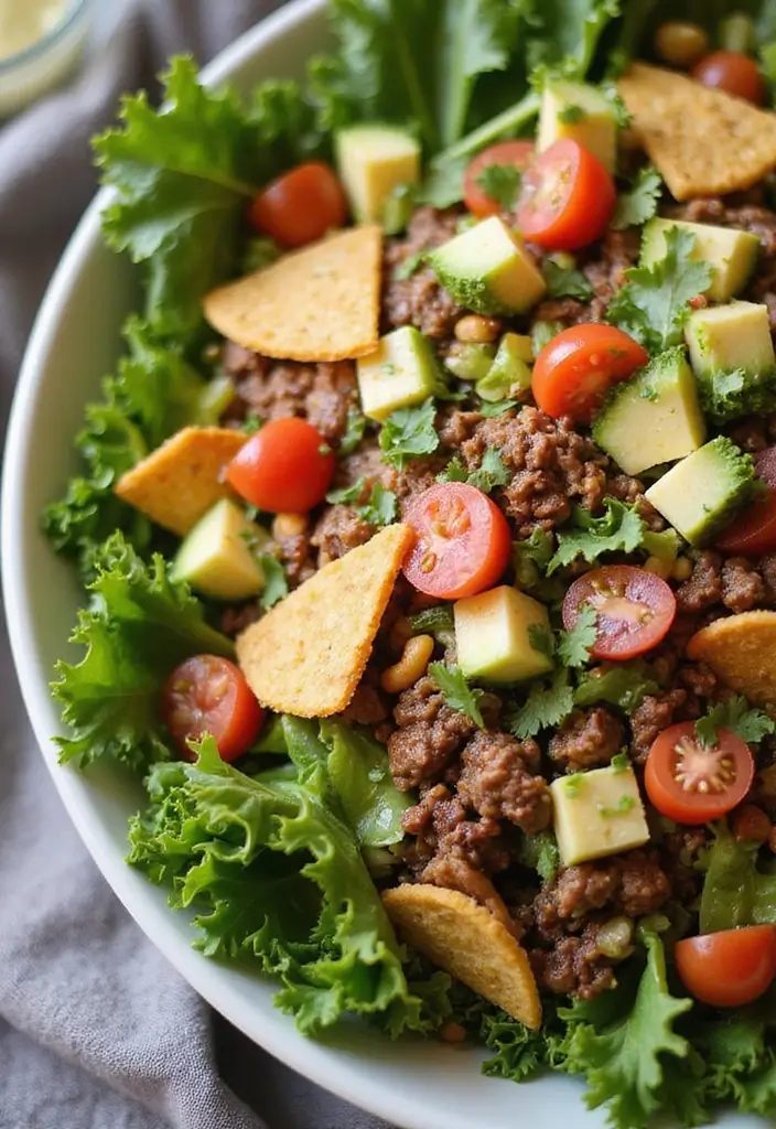 27 Ground Beef Recipes That Are Easy and Delicious - 14. Beef Taco Salad