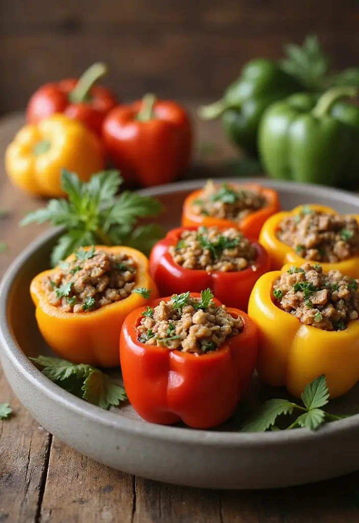 27 Ground Beef Recipes That Are Easy and Delicious - 5. Stuffed Bell Peppers