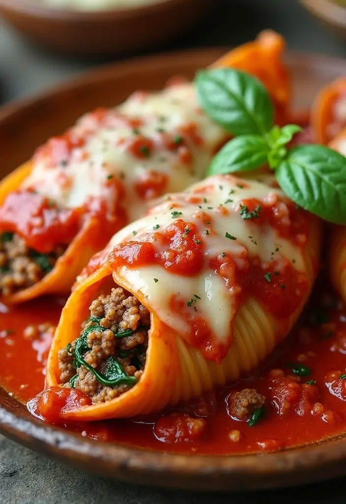 27 Ground Meat Recipes for Creative Home Cooks - 13. Ground Beef and Spinach Stuffed Shells