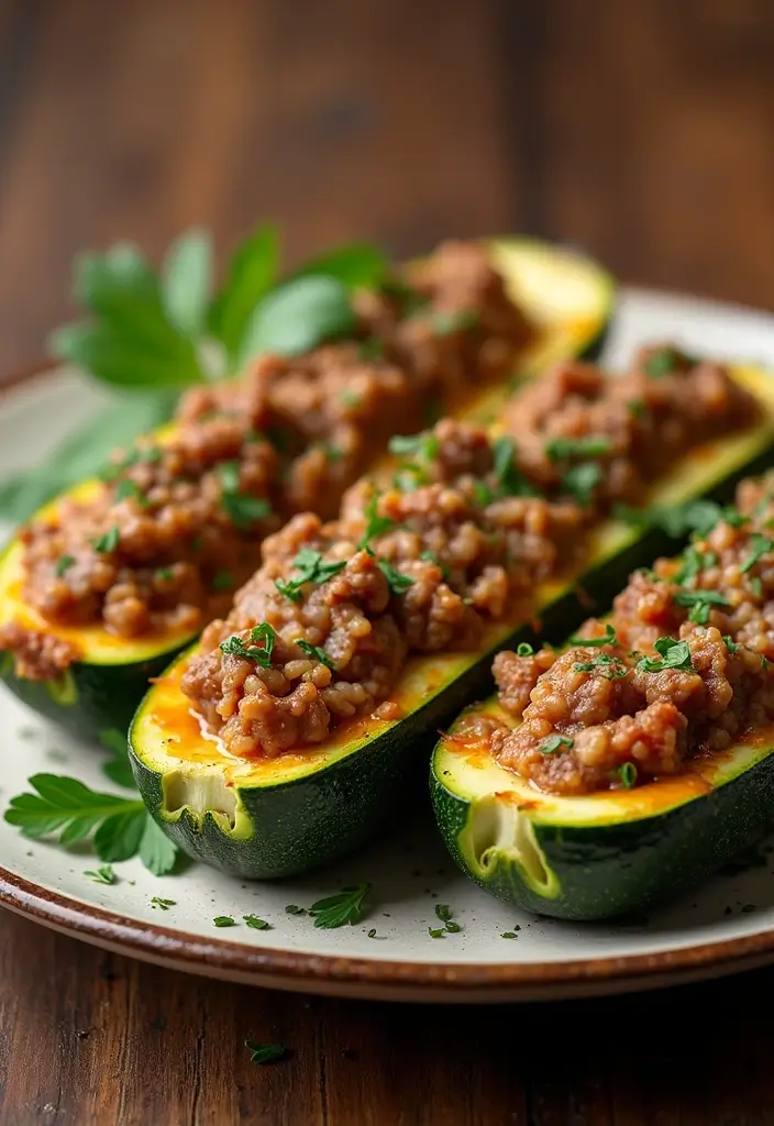 27 Ground Meat Recipes for Creative Home Cooks - 20. Beef and Rice Stuffed Zucchini