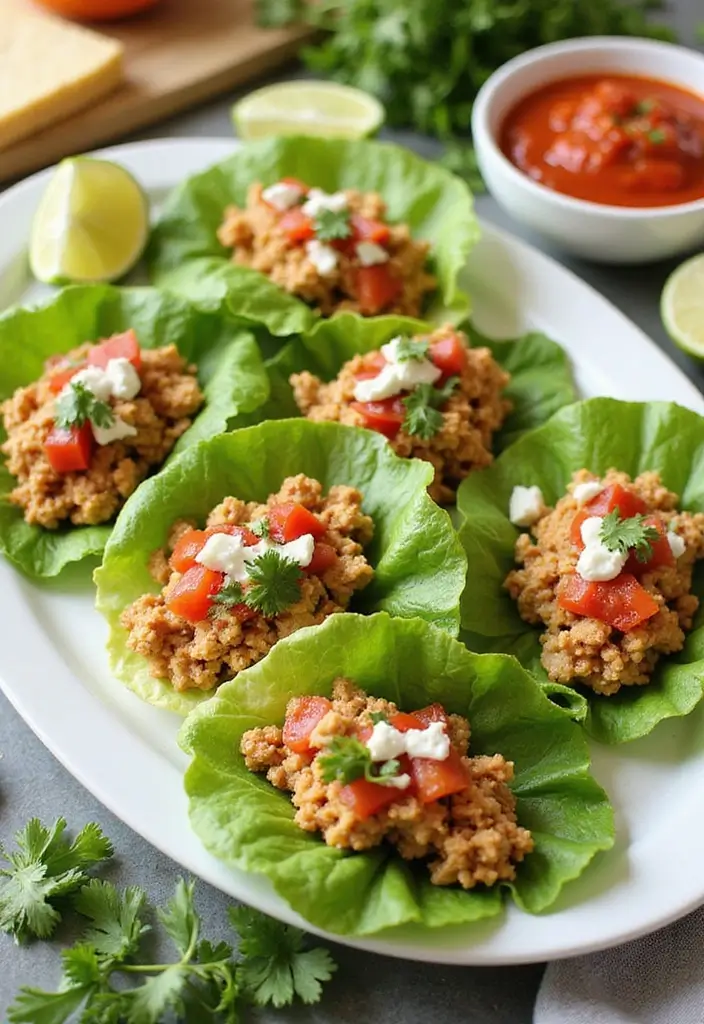 27 Ground Meat Recipes for Creative Home Cooks - 3. Spicy Turkey Taco Lettuce Wraps