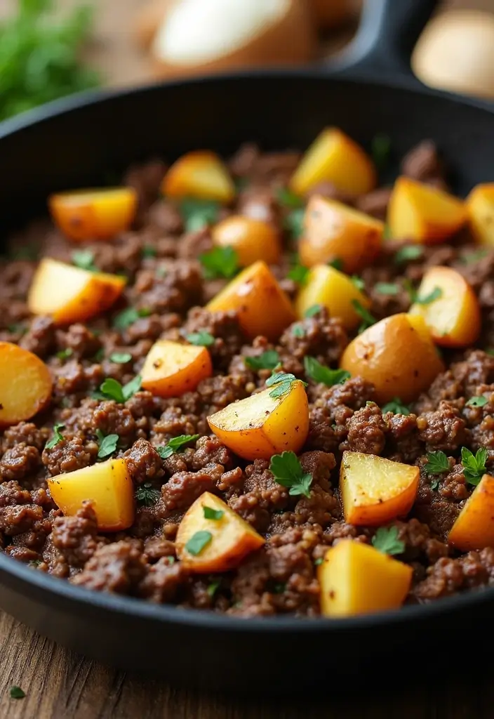 27 Ground Meat Recipes for Creative Home Cooks - 7. Ground Beef and Potato Skillet