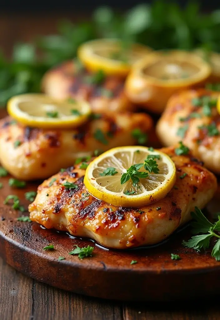 27 Healthy Chicken Recipes Under 400 Calories - 1. Lemon Garlic Grilled Chicken