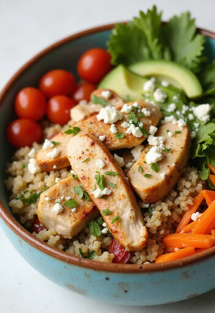 27 Healthy Chicken Recipes Under 400 Calories - 3. Chicken Quinoa Bowl