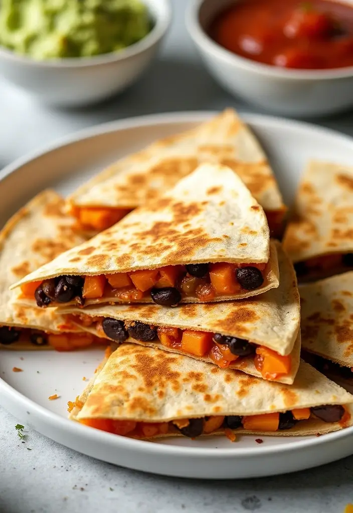 27 Healthy Meat Recipes Packed with Protein - 14. Sweet Potato and Black Bean Quesadillas