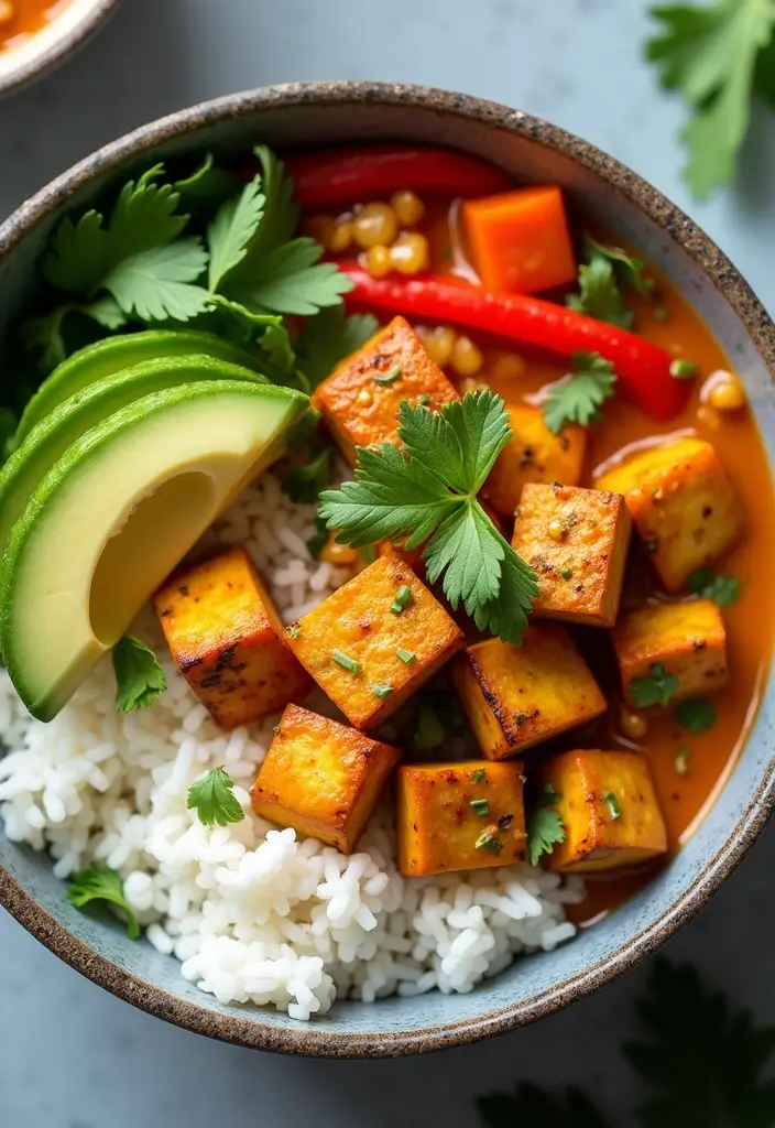 27 Healthy Meat Recipes Packed with Protein - 16. Thai Coconut Curry Tofu