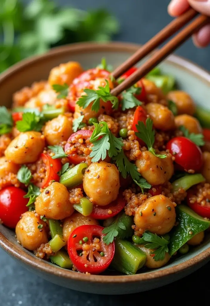 27 Healthy Meat Recipes Packed with Protein - 19. Veggie-Packed Chicken Stir-Fry
