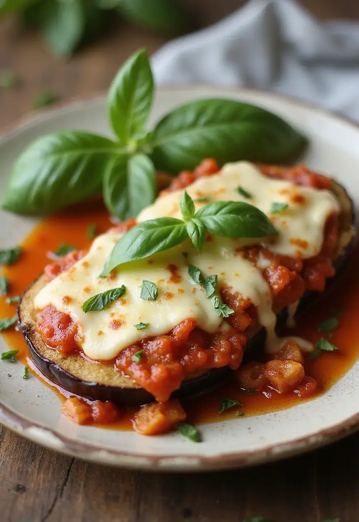 27 Healthy Meat Recipes Packed with Protein - 23. Eggplant Parmesan