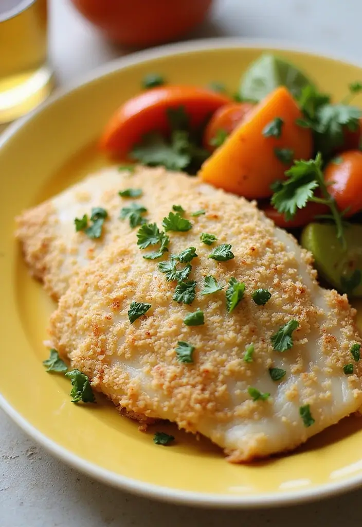27 Healthy Meat Recipes Packed with Protein - 25. Coconut-Crusted Tilapia