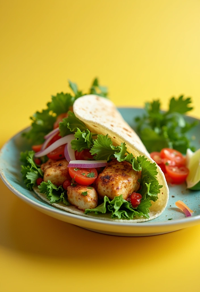 27 Meat Wrap Recipes for Lunch On-the-Go - 25. Cilantro Lime Chicken Wrap