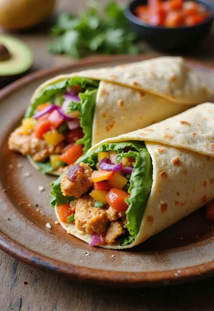 27 Meat Wrap Recipes for Lunch On-the-Go - 26. South West Chicken Wrap