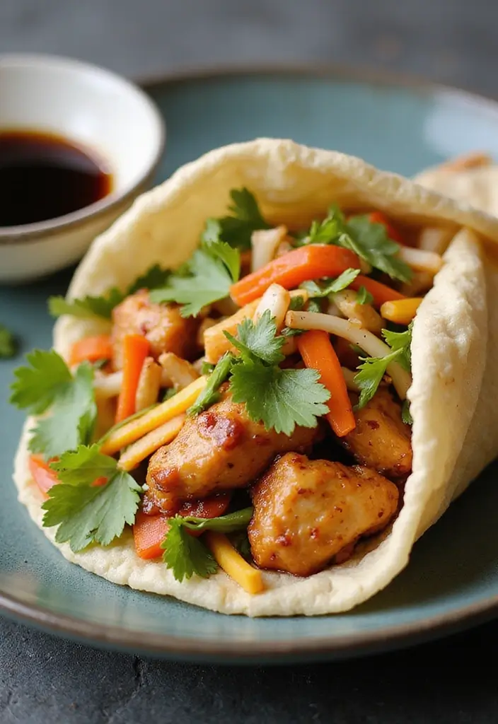 27 Meat Wrap Recipes for Lunch On-the-Go - 27. Asian Chicken Wrap