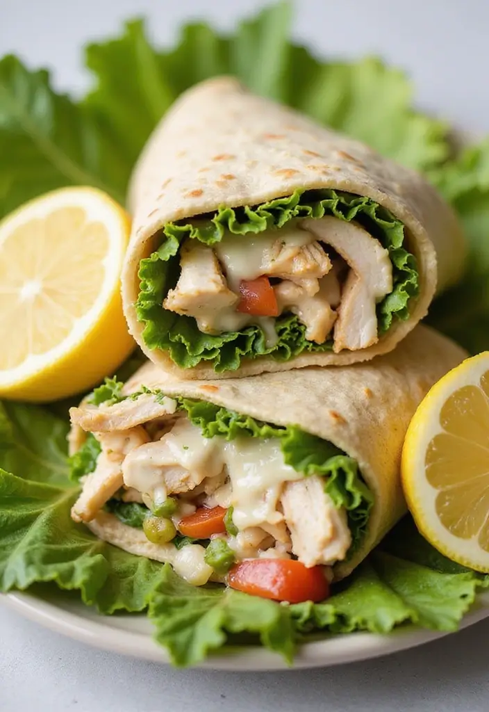 27 Meat Wrap Recipes for Lunch On-the-Go - 5. Chicken Caesar Wrap