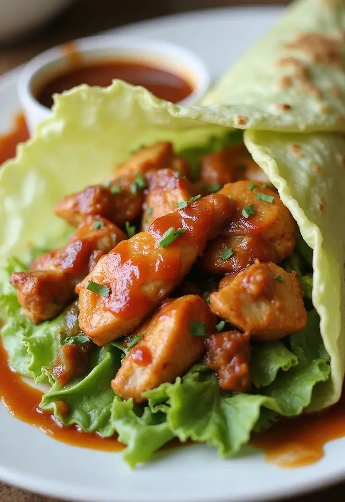 27 Meat Wrap Recipes for Lunch On-the-Go - 7. BBQ Chicken & Cabbage Wrap