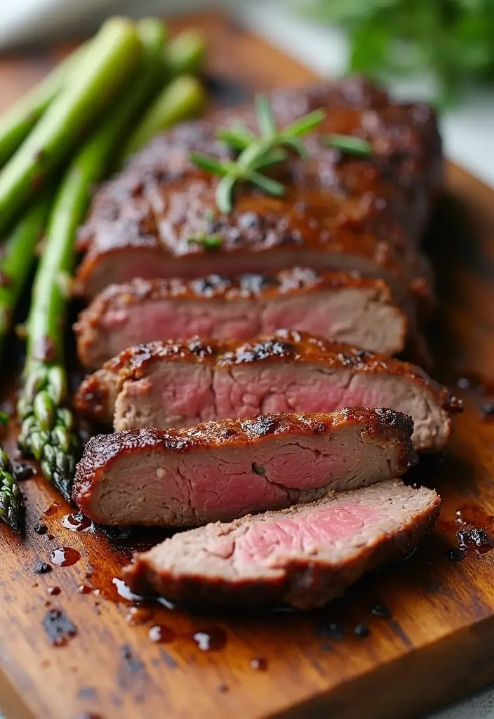 27 Mediterranean Meat Recipes Full of Fresh Flavors - 14. Garlic and Rosemary Grilled Flank Steak