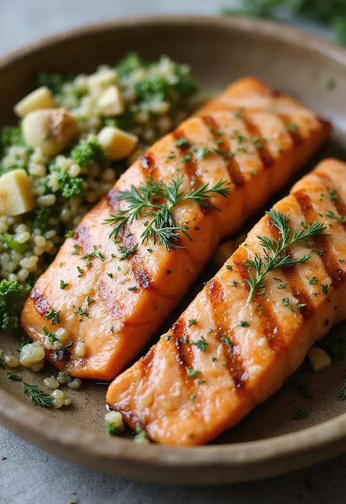 27 Mediterranean Meat Recipes Full of Fresh Flavors - 18. Garlic Dill Grilled Salmon