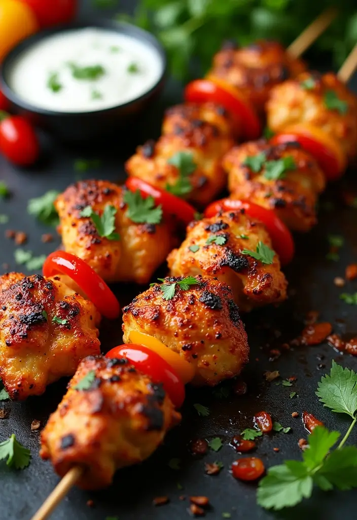 27 Mediterranean Meat Recipes Full of Fresh Flavors - 2. Spicy Harissa Chicken Skewers