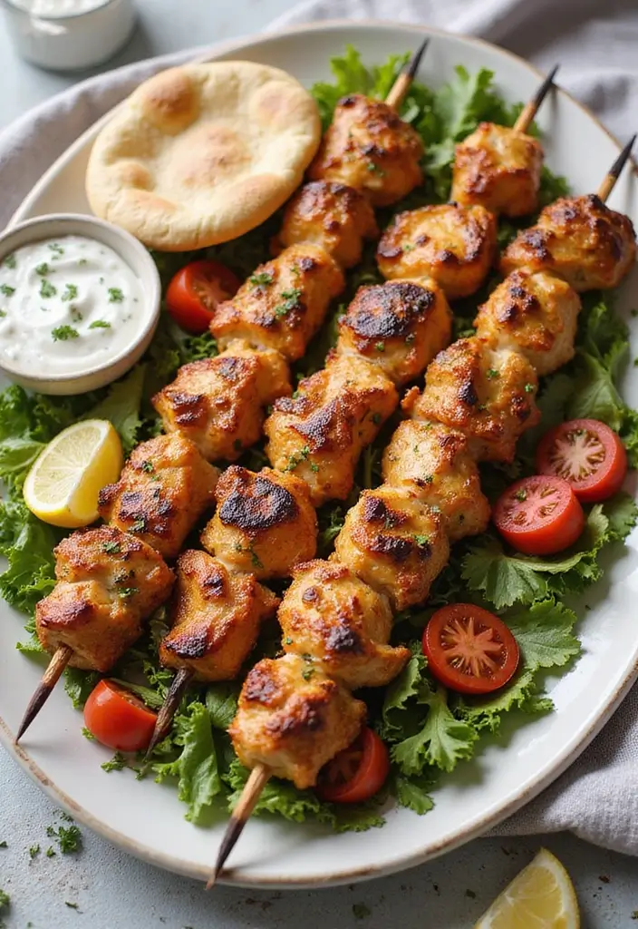 27 Mediterranean Meat Recipes Full of Fresh Flavors - 23. Greek Chicken Souvlaki