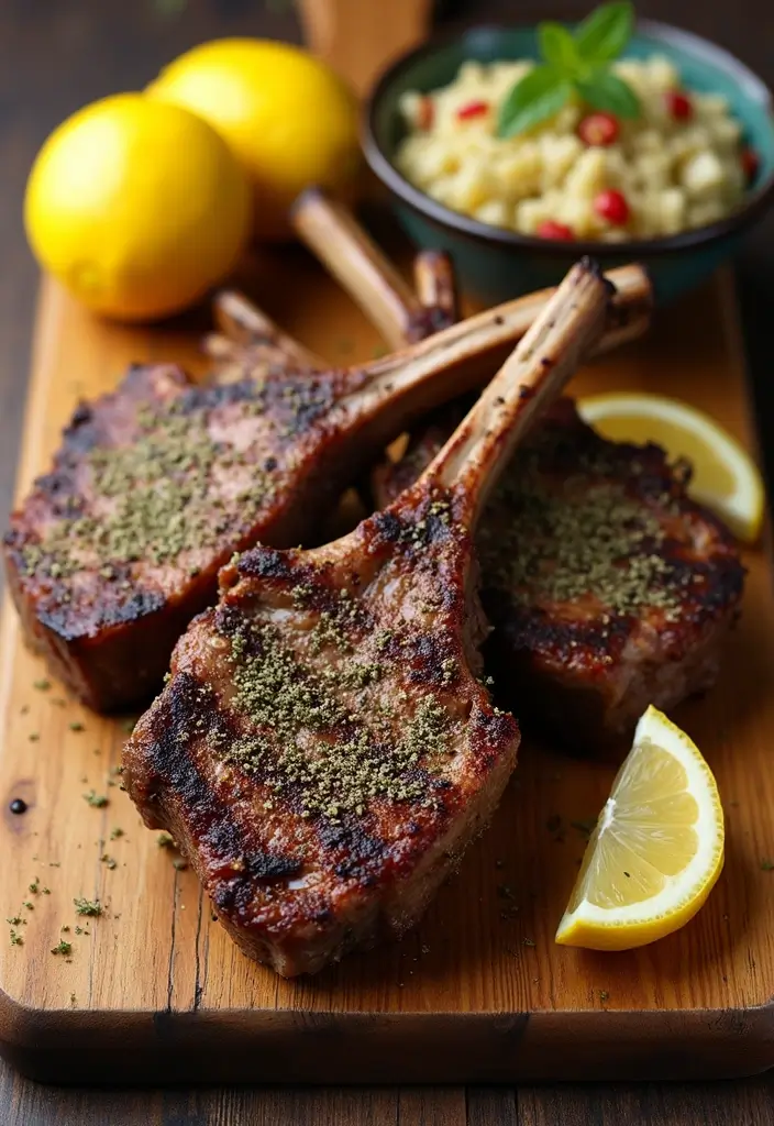 27 Mediterranean Meat Recipes Full of Fresh Flavors - 9. Za'atar Grilled Lamb Chops
