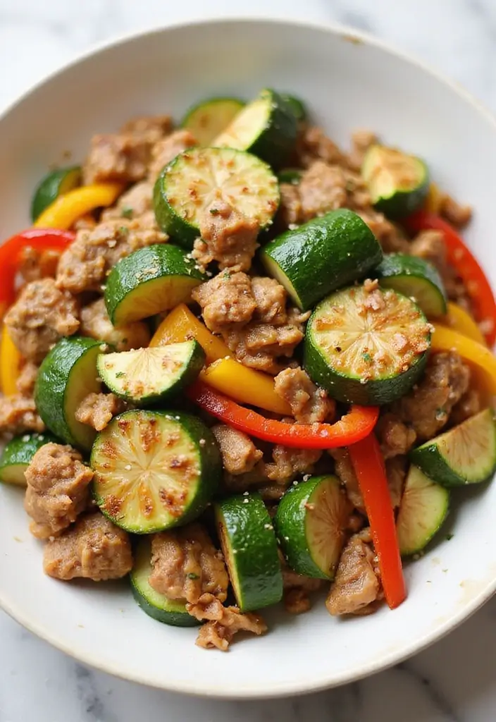 27 Pork Stir-Fry Recipes Ready in 30 Minutes - 21. Pork and Zucchini Stir-Fry