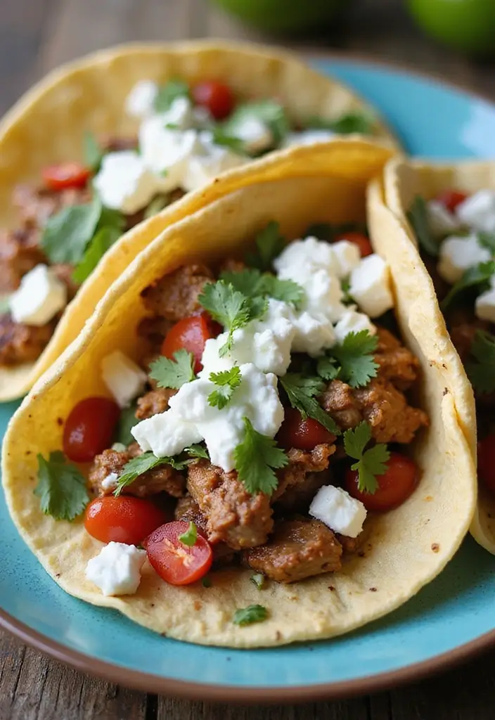 27 Pork Taco Recipes with Big Bold Flavor - 15. Mediterranean Pork Tacos
