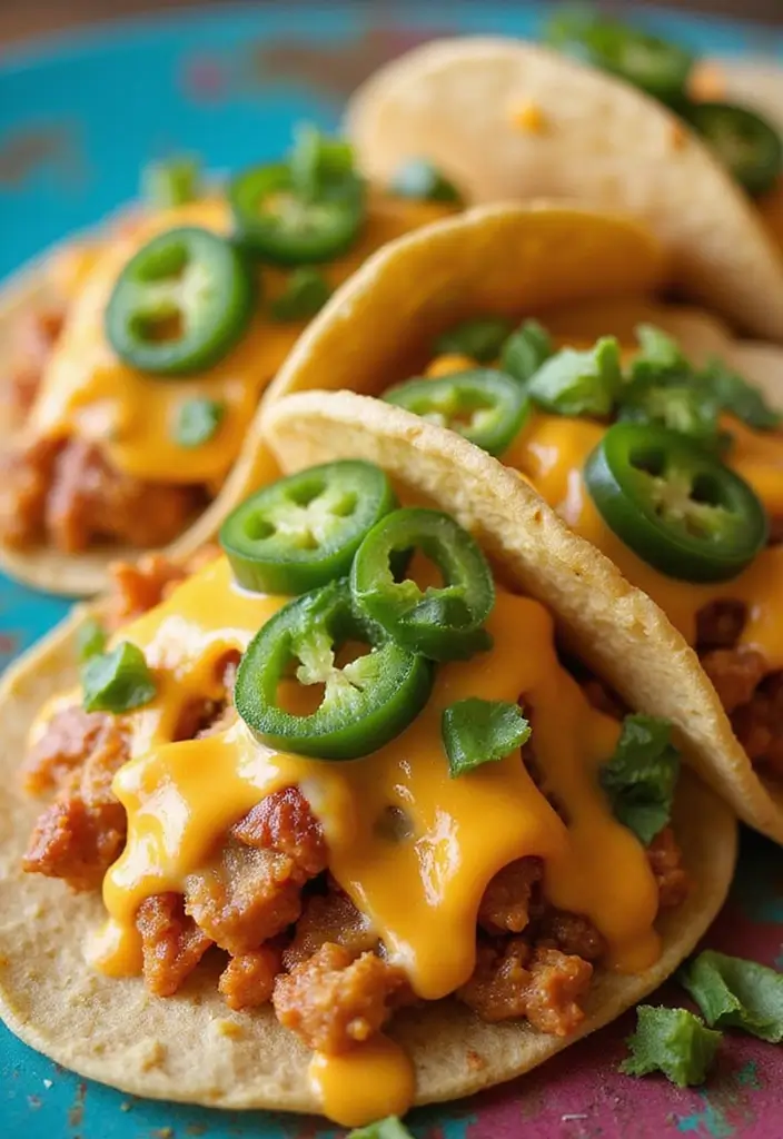 27 Pork Taco Recipes with Big Bold Flavor - 26. Jalapeño Cheddar Pork Tacos
