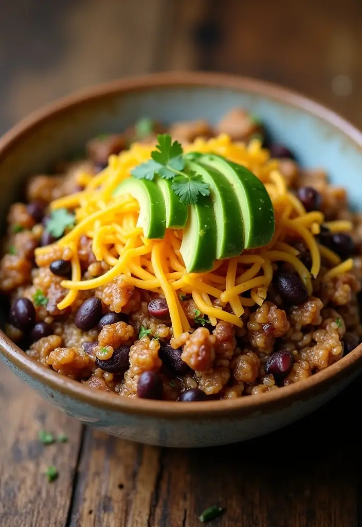27 Pork and Rice Recipes for Simple Weeknight Meals - 10. Pork and Black Bean Rice Bowl