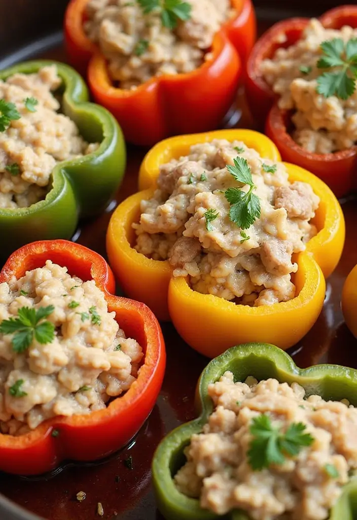 27 Pork and Rice Recipes for Simple Weeknight Meals - 15. Pork and Rice Stuffed Peppers