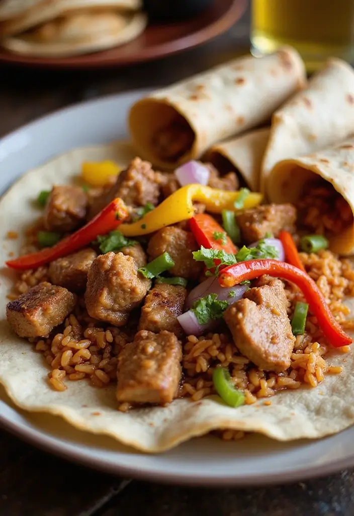 27 Pork and Rice Recipes for Simple Weeknight Meals - 16. Pork and Rice Fajitas