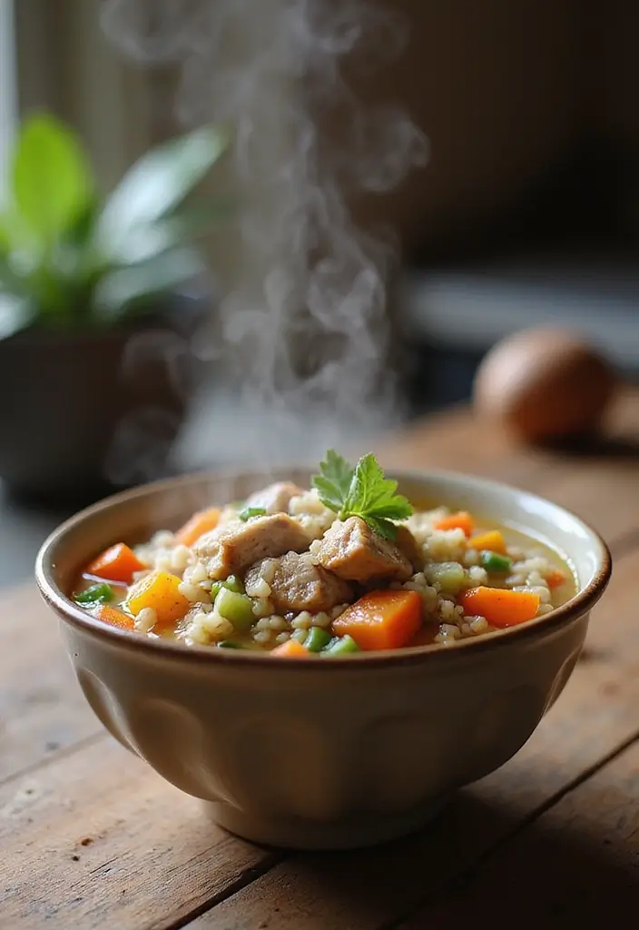 27 Pork and Rice Recipes for Simple Weeknight Meals - 19. Pork and Rice Soup