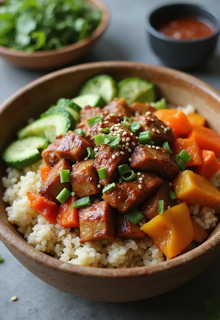 27 Pork and Rice Recipes for Simple Weeknight Meals - 4. Teriyaki Pork and Vegetable Rice Bowl