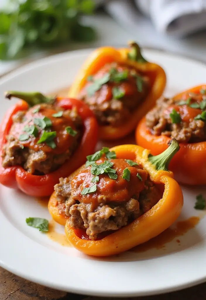 27 Spicy Beef Recipes That Bring the Heat - 18. Spicy Beef Stuffed Peppers