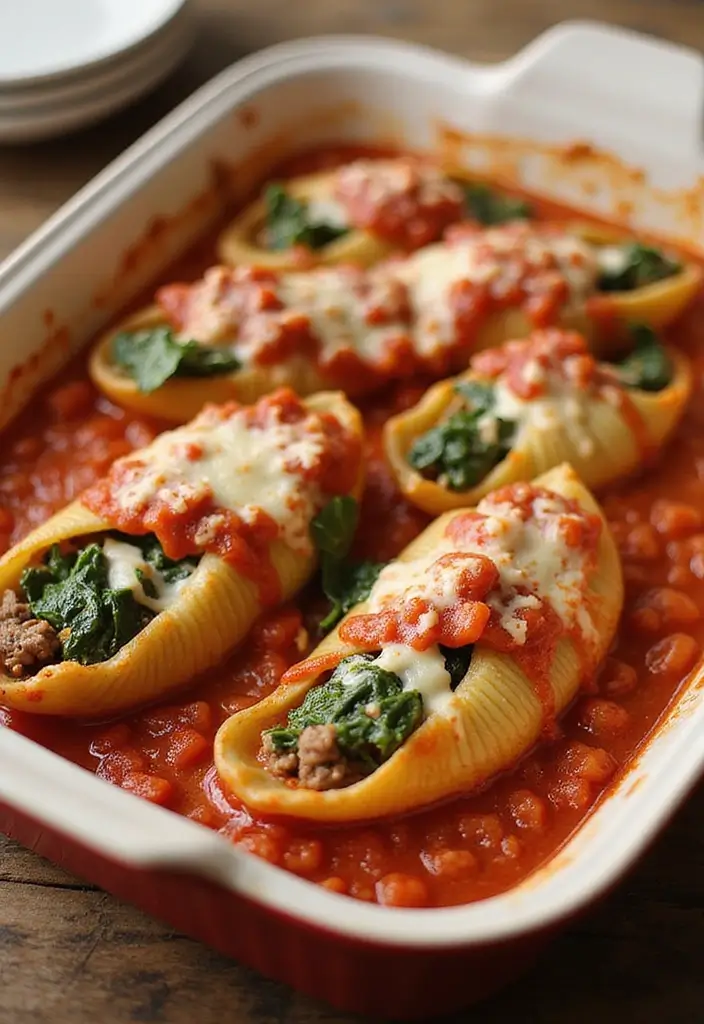 27 Spicy Beef Recipes That Bring the Heat - 27. Spicy Beef and Spinach Stuffed Shells
